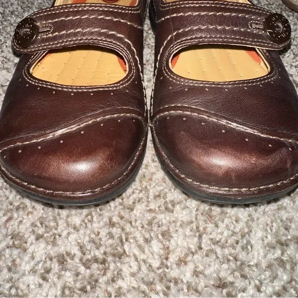 Clarks Unstructured Poem 85174 Leather Brown Mary Jane Loafer Flats, Size 7 - Picture 6 of 10